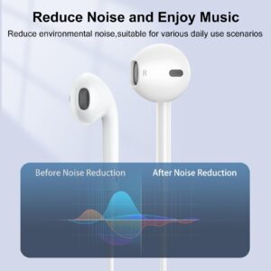 2 Pack-iPhone Earbuds/iPhone Headphones/Wired Earphones/Lightning Headsets【MFi Certified】(Built-in Microphone & Volume Control) Compatible with iPhone 14/13/12/11/XS/X/8/7 Support All iOS System