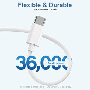 USB C to USB C Charging Cable 6ft 60W 3Pack, USB C Cable for Charging Apple,for iPhone 15/15 Pro/15 Pro Max/15 Plus,iPad Pro, Air5, MacBook Air