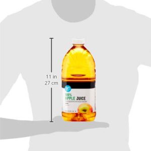 Amazon Brand - Happy Belly 100% Apple Juice, Bottle, 64 fl oz (Pack of 1)