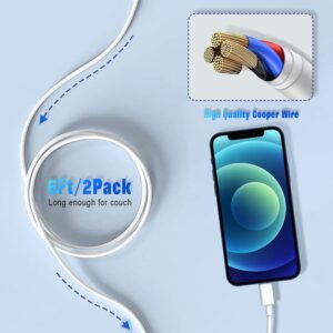 iPhone Charger Lightning Cable,2 Pack Apple MFi Certified USB iPhone Fast Chargering Cord,Data Sync Transfer for 13/12/11 Pro Max Xs X XR 8 7 6 5 5s iPad iPod More Model Cell Phone Cables