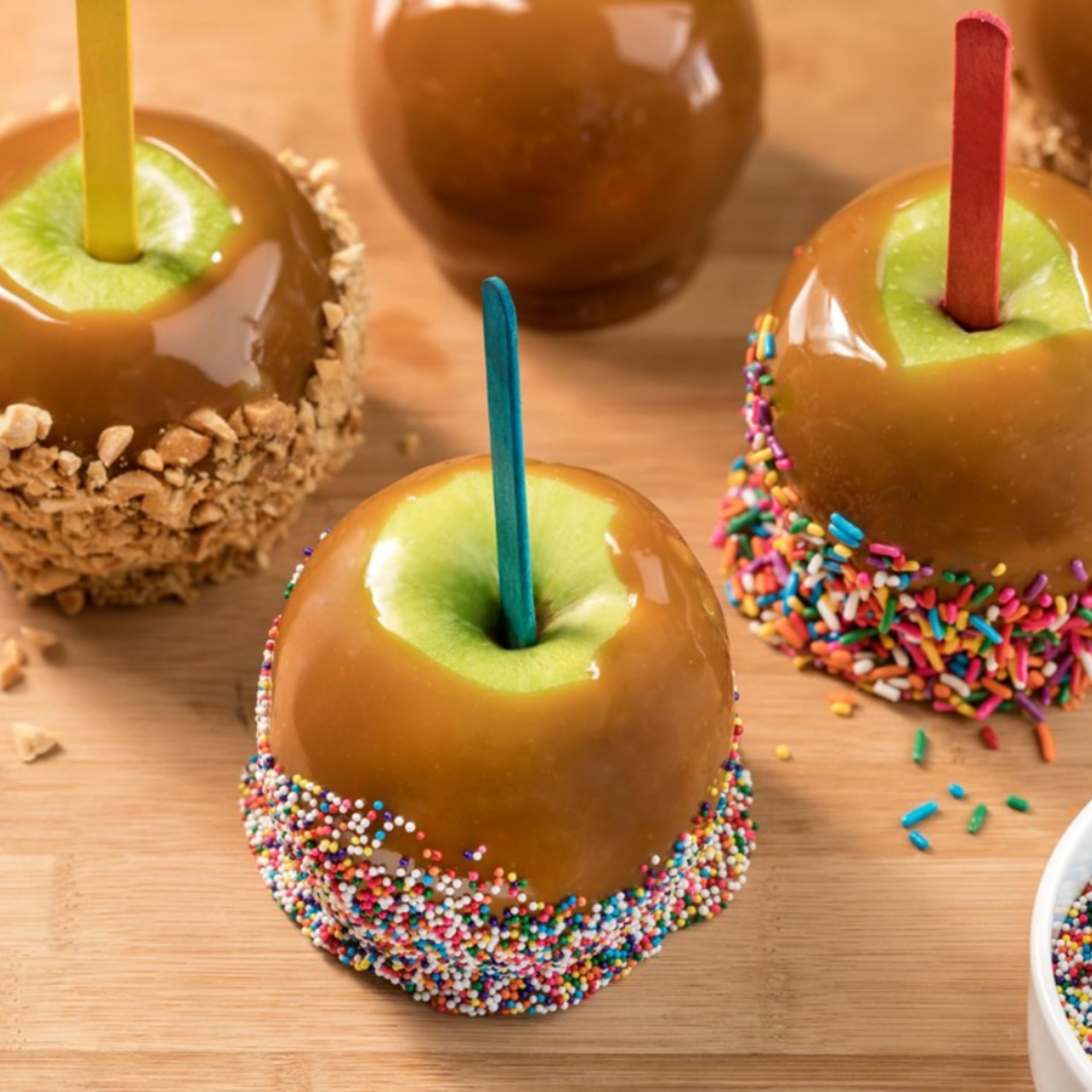 Concord Foods Caramel Apple Kit: Fall Favorite Treat - Indulge in Chewy Caramel Apples! Makes 10 Caramel Apples per Box, 5 oz (Pack of 2)