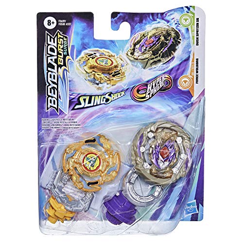 BEYBLADE Burst Surge Dual Collection Pack Hypersphere Dusk Spryzen S5 and Slingshock Force Wolborg Spinning Top Toys - 2 Battling Game Tops