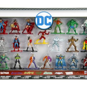 Jada Toys DC Comics 1.65" Die-cast Metal Collectible Figures 20-Pack Wave 1, Toys for Kids and Adults, Multi-Color (84409)