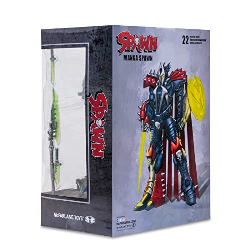 McFarlane Toys, Spawn Comic Designer Edition Manga Spawn Mega Figure with 22 Moving Parts, Collectible Figure with Accessories and Collectors Stand Base – Ages 12+