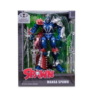 McFarlane Toys, Spawn Comic Designer Edition Manga Spawn Mega Figure with 22 Moving Parts, Collectible Figure with Accessories and Collectors Stand Base – Ages 12+