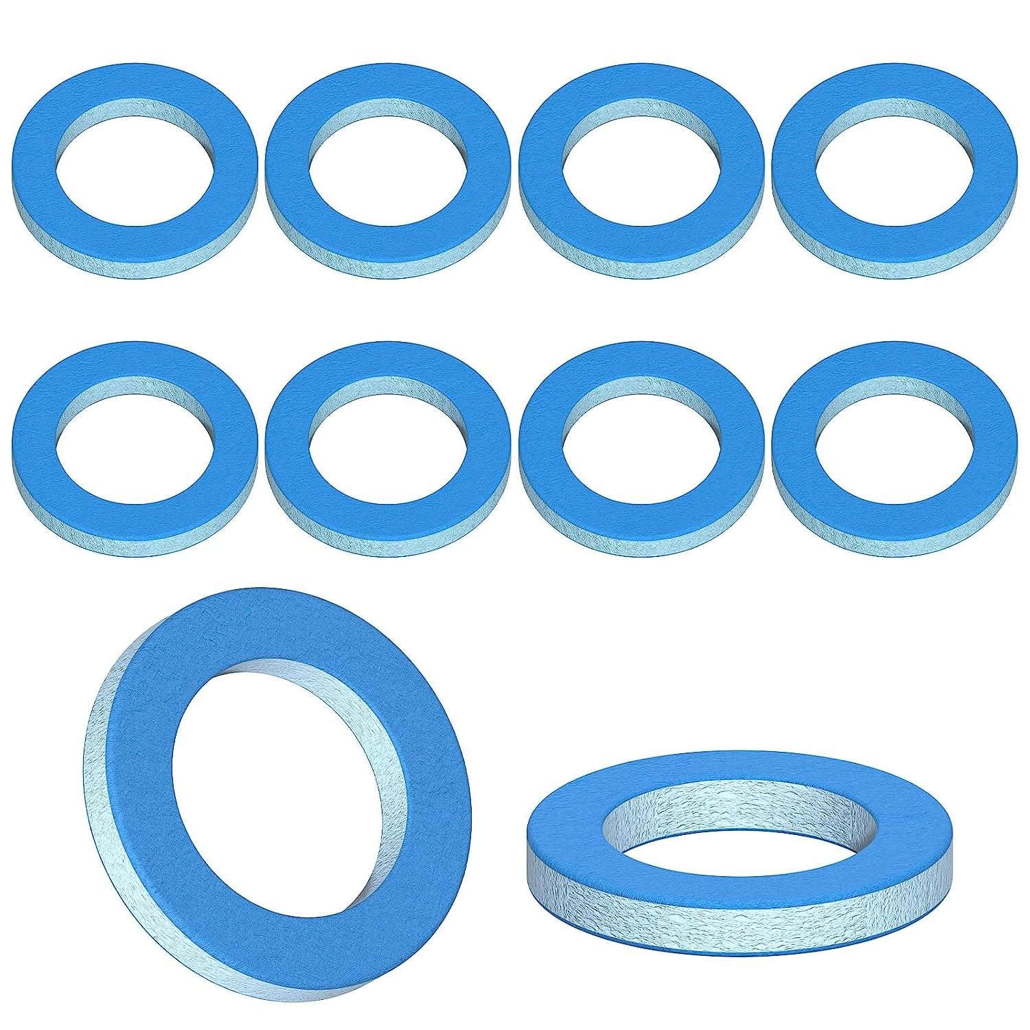 10pcs Lower Unit Drain Plug Gasket, 3/8”-16 Oil Drain Plug Seal Washers Compatible with Most Mercury/Mariner Outboards and Mercruiser