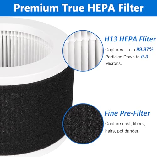 EPI810 True HEPA Replacement Filter, Compatible with KOIOS, MEGAWISE and MOOKA EPI810 Purifier