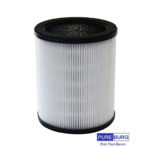 PUREBURG Replacement True HEPA Filter Compatible with Druiap KJ80 Air Purifier,Part# AF3080, H13 3-Stage Filtration High-efficiency Activated carbon 2-in-1 Air Clean Dust VOCs,2-Pack