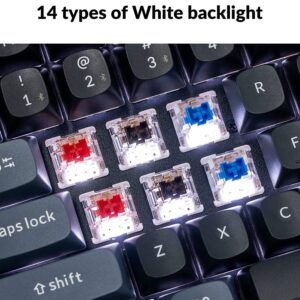 Keychron K10 Pro QMK/VIA Custom Wireless Mechanical Keyboard, Hot-Swappable Full Size 108 Keys Programmable White LED Backlit Brown Switch, Bluetooth/USB-C Wired Gaming Keyboard for Mac Windows Linux