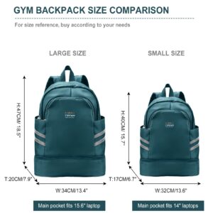 Gym Backpack for Women with Shoes Compartment & Wet Pocket, Large Women Travel Backpack Water Resistant, Sports Swimming Backpack Gym Bag