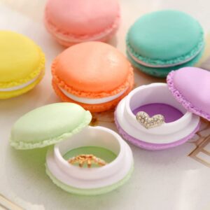 Elsjoy 54 Pack Mini Macaron Storage Boxes, Macaron Jewelry Storage Cases Cute Macaron Pill Boxes, Colorful Macaron Shaped Containers Trinket Boxes for Earring, Necklace, Pill, Travel