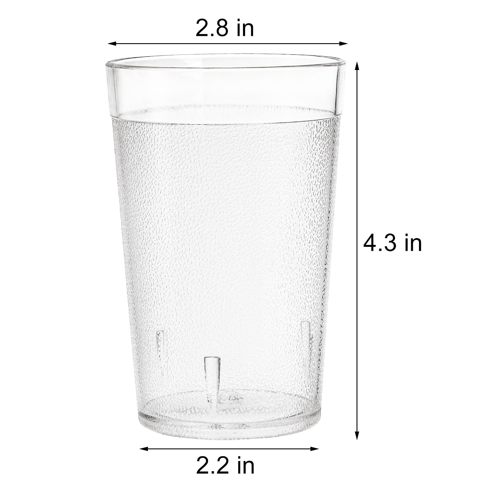 Elsjoy 18 Pack Acrylic Tumblers, 9 Oz Clear Plastic Drinking Cups Unbreakable Frosted Cups, Reusable Acrylic Beverage Glasses for Home, Picnic, Party