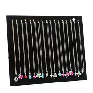 serdokntbig black velvet 17 hook necklace jewelry tray display organizer (17 hook necklace display)