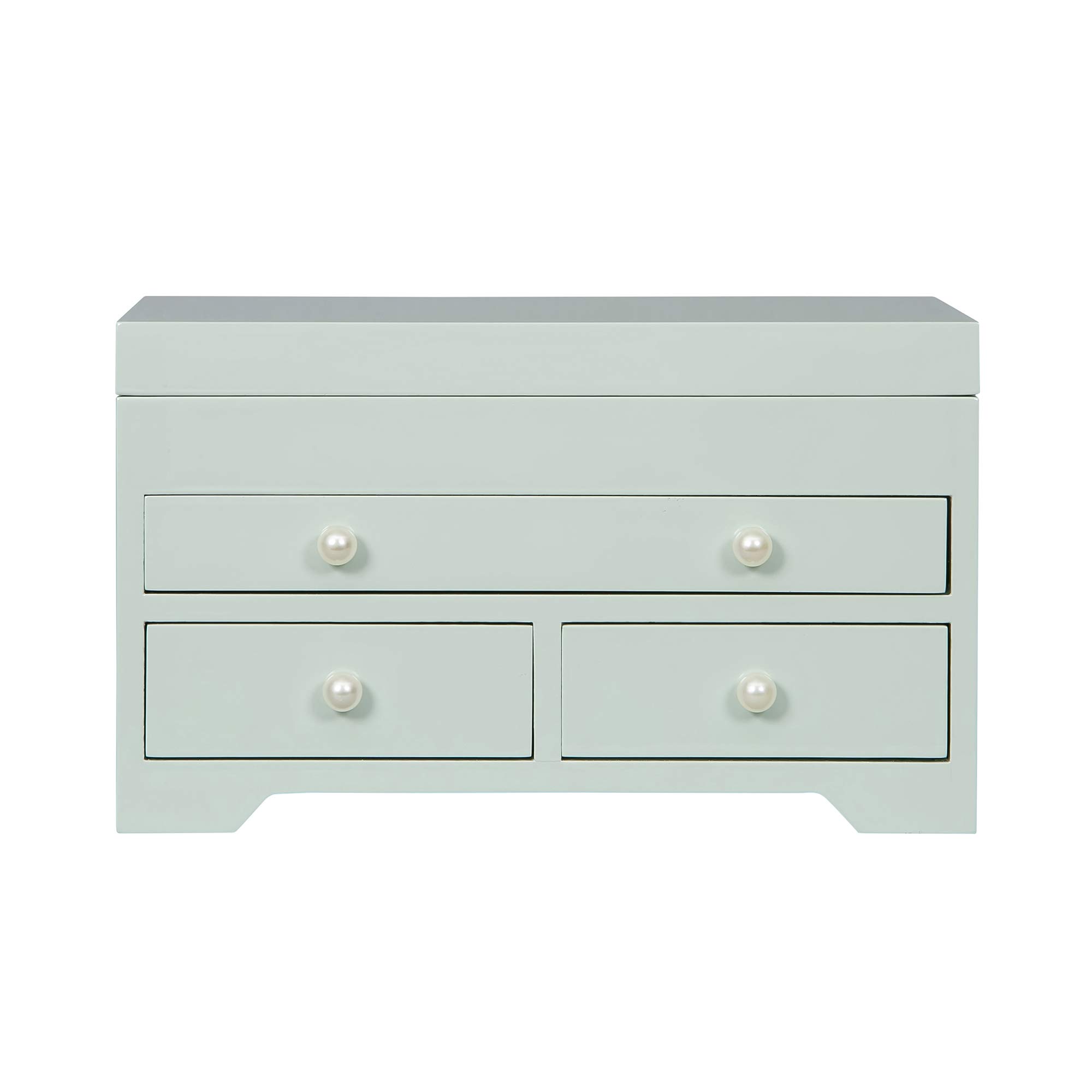 Mele & Co. Bianca Wooden Jewelry Box in Seafoam Finish