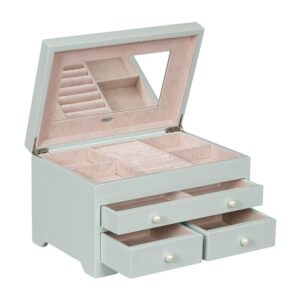 Mele & Co. Bianca Wooden Jewelry Box in Seafoam Finish