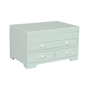 Mele & Co. Bianca Wooden Jewelry Box in Seafoam Finish