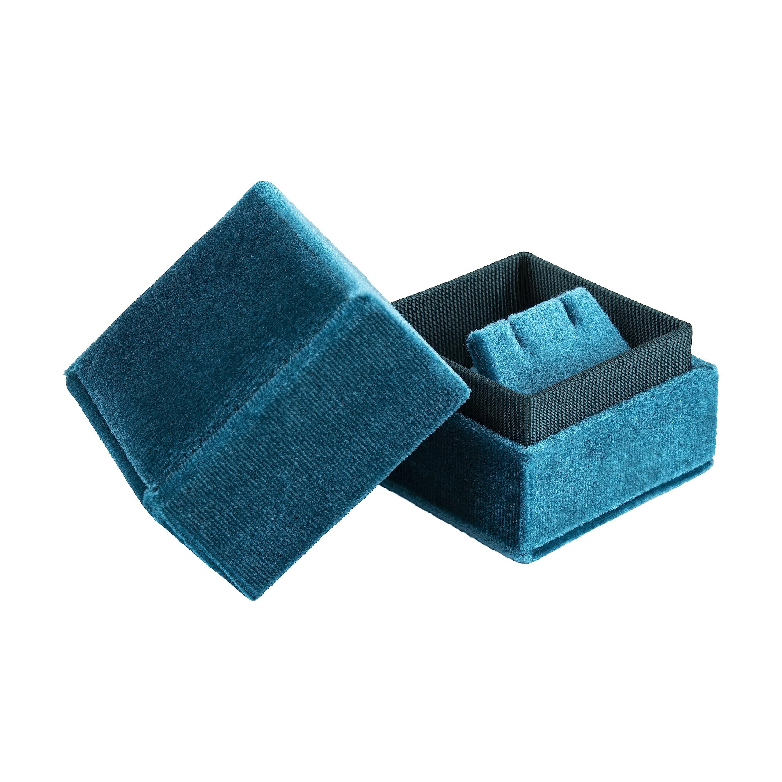 ALLUREPACK Velvet Earring Box - Elegant 2-Piece Square Royal Blue Earring Jewelry Case For Special Occasions, Proposals, Engagements, Weddings, Birthdays & Gifts.