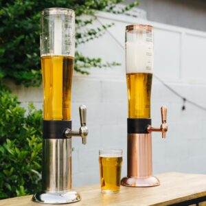 Hammer + Axe Drink Dispenser [2023 Amazon Exclusive] Pro-Pour Tap & Bottle Opener, 88 Fl Oz, Home Bar Party Accessory, Elegant Design, Portable Beverage Tower Server, Beer Liquor Margaritas Cocktails