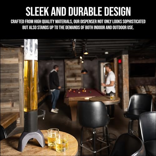 Celebratables Beer Tower 3L Beer Tower l Drinks Dispenser With Tap l Stackable Beer Tower l Space-Saving, and Customizable Beverage Dispenser l Ideal for parties, events, or gatherings