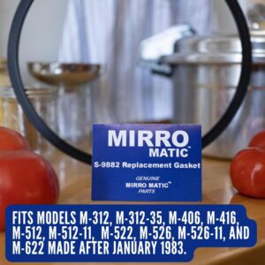 S-9882 Genuine Replacement Gasket for Mirro Pressure Canners Fits M-312, M-312-35, M-406, M-416, M-512, M-512-11, M-522, M-526, M-526-11, M-622 Made after January 1983.