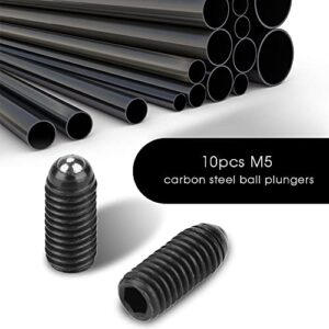 10Pcs M5 Screw Thread Hex Socket Ball Plunger Spring Plunger Carbon Steel Spring Plungers Set (M5*12(10PCS))