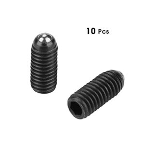 10Pcs M5 Screw Thread Hex Socket Ball Plunger Spring Plunger Carbon Steel Spring Plungers Set (M5*12(10PCS))