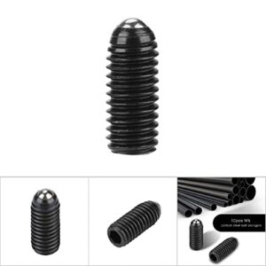 10Pcs M5 Screw Thread Hex Socket Ball Plunger Spring Plunger Carbon Steel Spring Plungers Set (M5*12(10PCS))