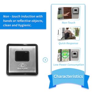 OlidleHomeSmart Touchless Switch Wave to Open, no-Contact Hand Sensor Infrared Switch (M-512)