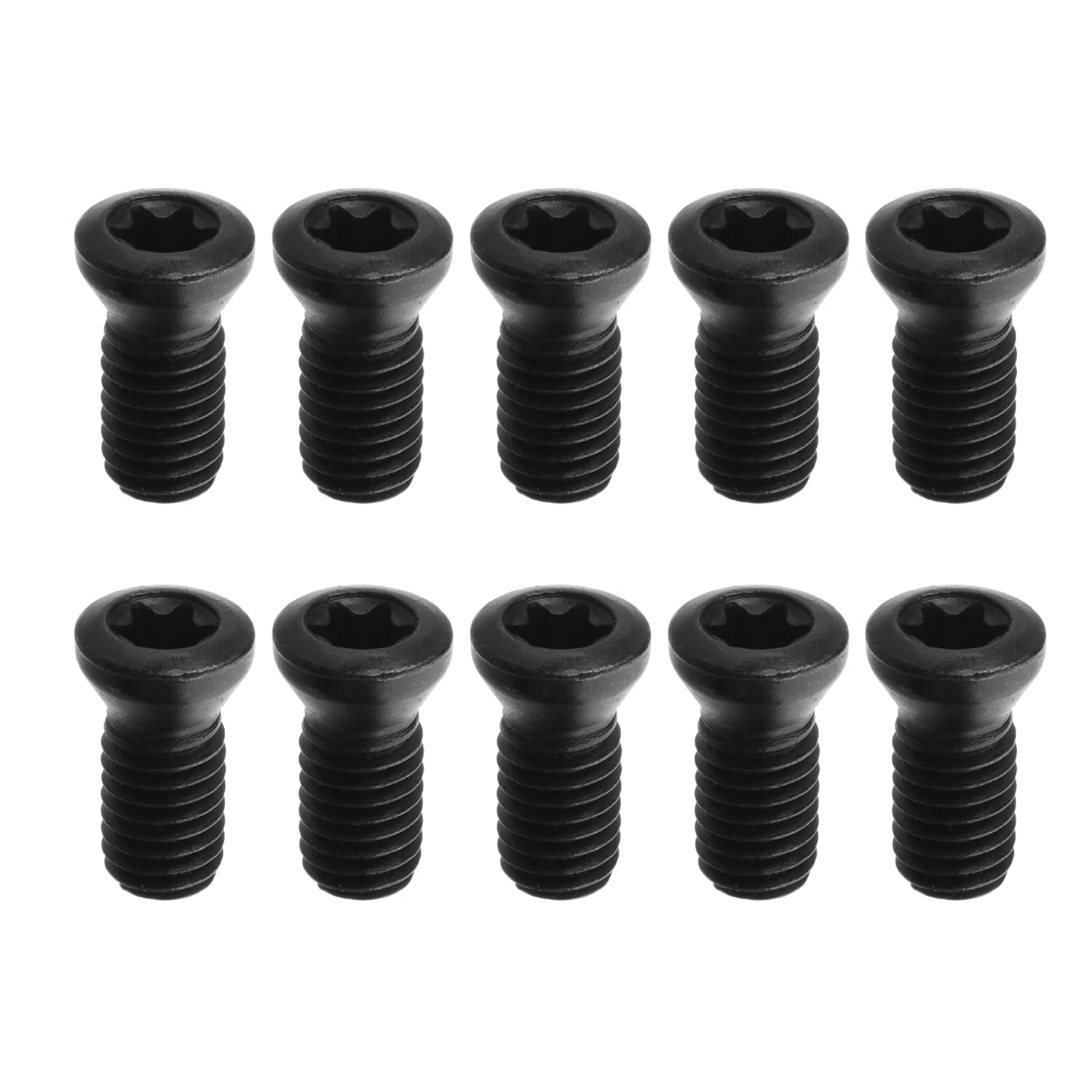 Auniwaig Black Screws Torx M5 x 12mm Carbon Steel Flat Head Socket Head Cap Screws Bolt 12.9 Grade for Replacement 10pcs