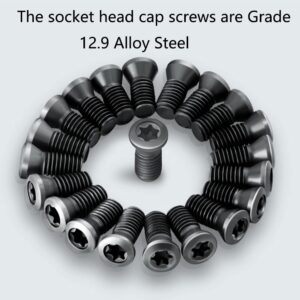Auniwaig Black Screws Torx M5 x 12mm Carbon Steel Flat Head Socket Head Cap Screws Bolt 12.9 Grade for Replacement 10pcs