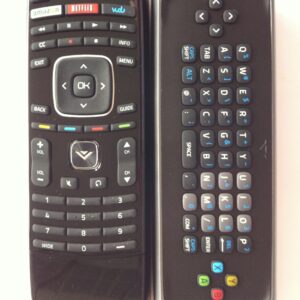 with Vudo Netflix Amazon Key-New Vizio True Original XRV1TV Internet Dual Side Keyboard QWERTY Remote Control with Vudo Netflix Amazon Key