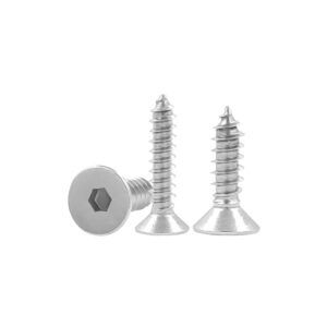 10pcs 304 Stainless Steel countersunk Head Hexagonal self-Tapping Screws countersunk Head Hexagonal self-Tapping Screws Hexagon Socket Screws (Size : M5*12)