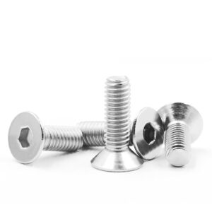 10pcs Screw 304 Stainless Steel Hexagon Socket Head Flat Head Machine Wire Flat Cup Socket Head Screw countersunk Head Hexagon Socket Screw Hexagon Socket Screws (Size : M5*12)