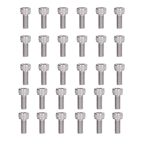 Orenic 30Pcs Socket Cap Screw M5 A2‑70 Metal Connection Part Set Kit, Stainless Steel Socket Head Cap Screws, Hex Socket Head Cap Screws(M5*12)