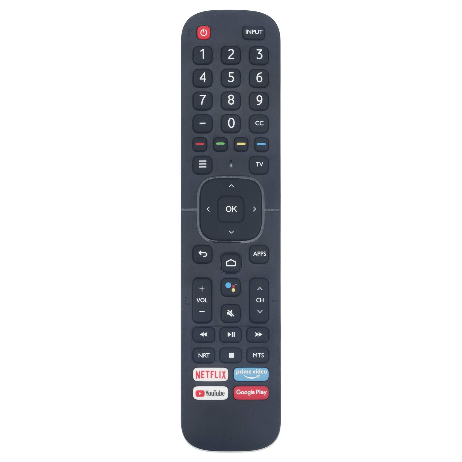 WINFLIKE ERF2K60H Remote Replaced for Hisense 43A56EUA 65A56EUA 55A6101EU HU55A6800FUW 65A6101EU HU65A6800FUW HU55U6FUW HU65A6109FUWA HU43A6109FUWA HU65U6FUW 58A6100FU HU75A6170FUWA 60A53FUA 85A68FUA