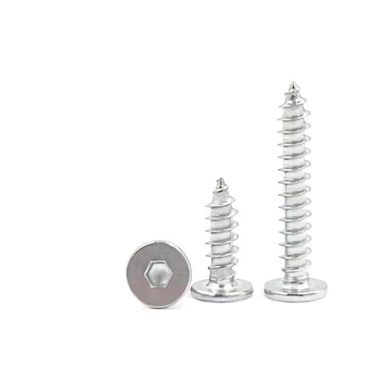 10pcs 304 Stainless Steel Flat Head Hexagonal self-Tapping Ultra-Thin Flat Head self-Tapping Thin Flat Head Hexagonal self-Tapping Screws Hexagon Socket Screws (Size : M5*12)