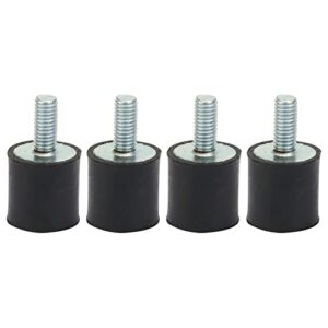 4pcs M3 M5 M6 Rubber Vibration Isolator Mount Cylindrical Shock Absorber for Pump Generator Engine Compressor (VD15*15 M5*12)