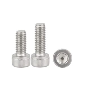 RAWARS Hexagon Socket Screws 304 Stainless Steel knurled Cup Head Hexagonal Machine Wire Screw Screw Straight Cylindrical Head Hexagonal Bolt Screw (Size : M5*12)