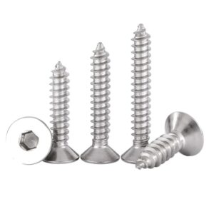 RAWARS Hexagon Socket Screws 10pcs countersunk Head Hexagon Socket self-Tapping Screws M3 Screw 304 Stainless Steel self-Tapping Screws M5 Flat Head Hexagon Socket self-Tapping Screws (Size : M5*12)