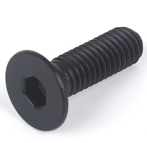 Tapping Screws,Screw Bolt,Black 304 Stainless Steel Countersunk Head Socket Head Cap Screws, M2M2.5M3M4M5M6 Flat Head Hex Socket Head Cap Screws, Small Screws,M4*6(50pcs) (Color : M5*12(20pcs))