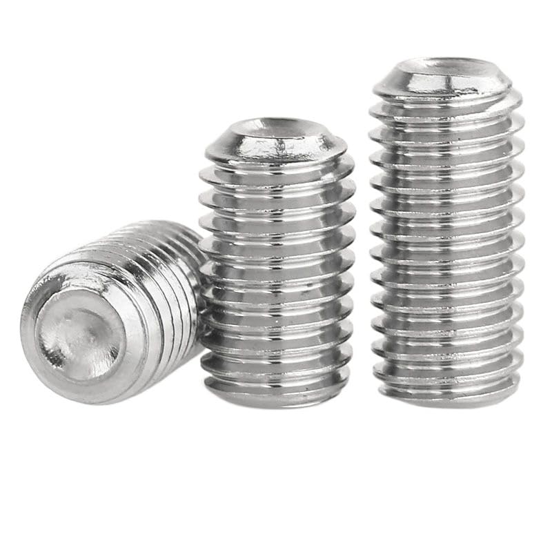 10pcs 304 Stainless Steel Set Screw concave end Machine Meter Hexagonal Headless Screw Kimi Set Screw Hexagon Socket Screws (Size : M5*12)