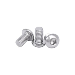 CHANWA 10pcs 304 Stainless Steel Half Round Head Screws, Hexagon Socket Screws, Round Cup Umbrella Head Cabinet Screws Hexagon Socket Screws (Size : M5*12)