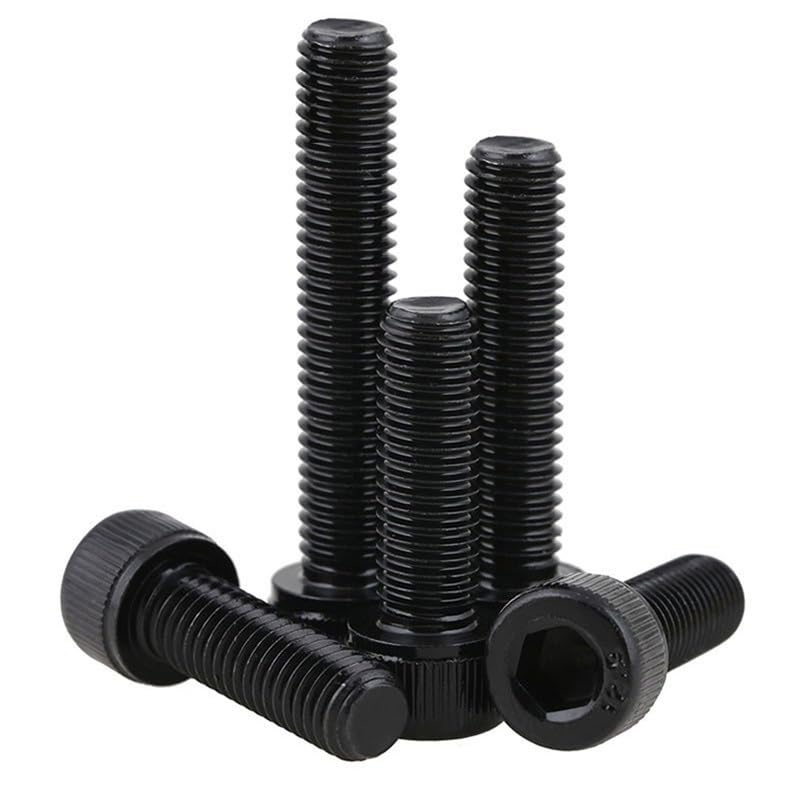 10pcs Full Thread 12.9 Grade high Strength Bolts Cylindrical Head Bolts Cup Head Screws Hexagon Socket Screws Hexagon Socket Screws (Size : M5*12)