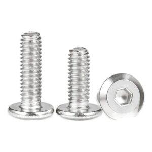 10pcs 304 stainless steel chamfered hexagon socket head screws flat head screws round head bolts hex socket head screws hexagon socket screws (size : m5*12)