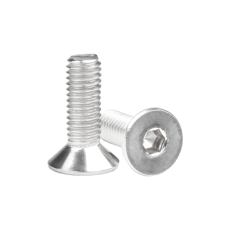 Hexagon Socket Screws 10pcs 304 Stainless Steel countersunk Head Hexagon Socket Screws Flat Head Hexagon Socket Screws Screws (Size : M5*12)