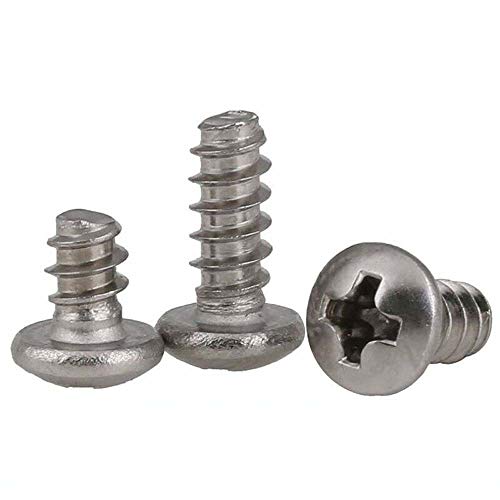 M5x12 mm -5PCS Pan Head Flat Tail Phillips Self Tapping Screws 304 A2 Stainless Steel (M5*12 mm -5PCS)