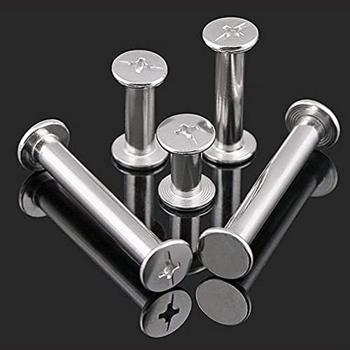 M5x12 mm -5PCS Posts Binding Post Chicago Screws Leather Stud Nickel Plated (M5*12 mm -5PCS)