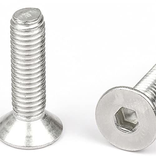 CHANWA 201 Stainless Steel countersunk Head Hexagonal Screw Flat Head Hexagonal Bolt Inner Hexagonal Screw Hexagon Socket Screws (Size : M5*12)