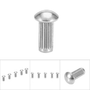 50Pcs M5 Stainless Steel, Bore Sight Round Head Knurled Shank Solid Rivets Assortment Set (M5*12)