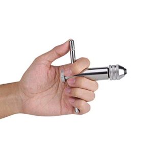 Adjustable T-Handle Ratchet Tap Holder Wrench Household Alloy Steel Silver Adjustable T Type One-Hand Ratchet Wrench Adjustable Tap Wrench T-Handle Tap Wrenches (M5-12 Long) ( Color : M5-12 Short )